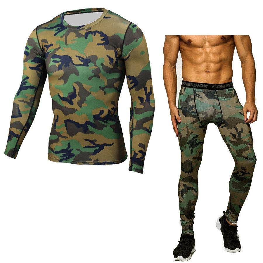 2pcs Camouflage Sport Fitness Workout Gym Outfit set